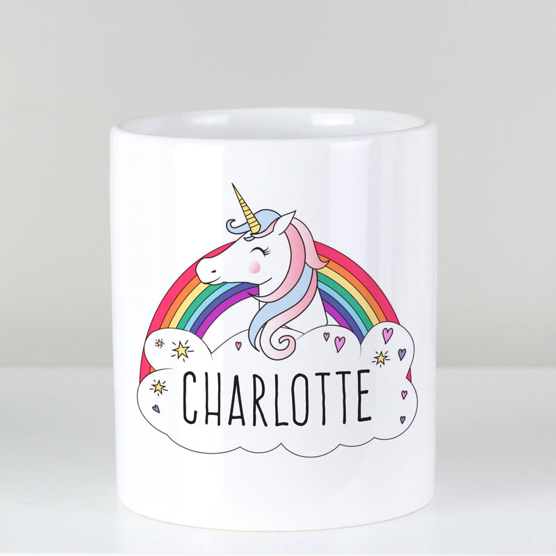 Personalised Unicorn Make Up Brush Holder
