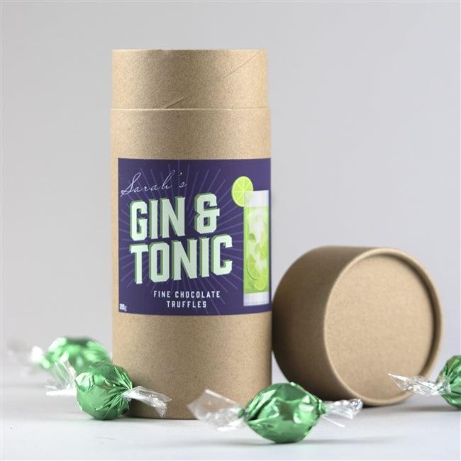 Personalised Gin And Tonic Chocolate Truffles