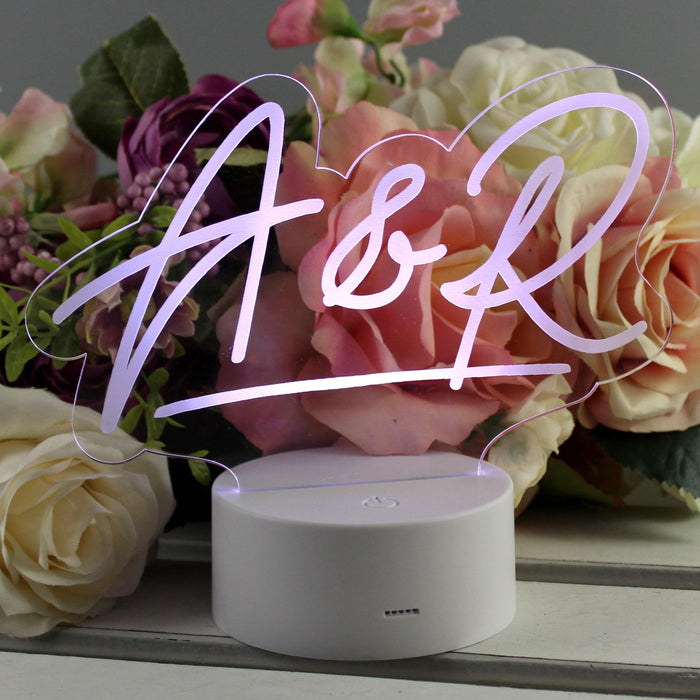 Personalised Free Text LED Colour Changing Desk Night Light