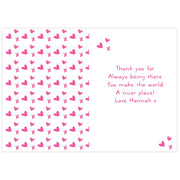 Personalised Teddy Flower Card