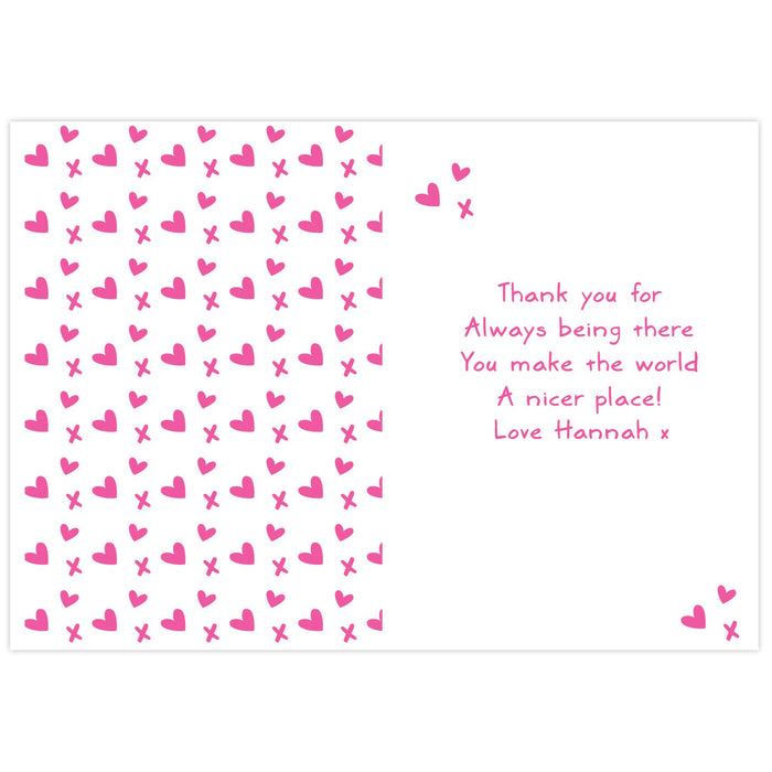 Personalised Teddy Flower Card