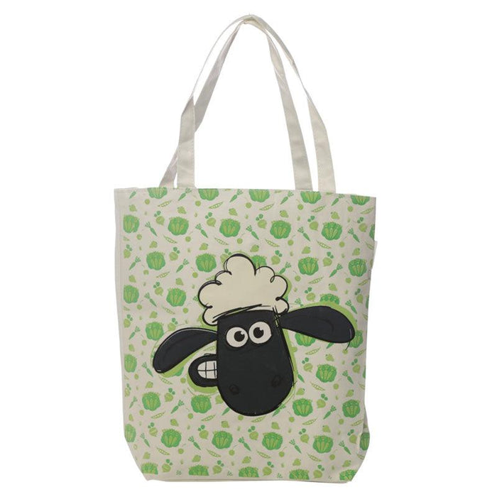 Shaun the Sheep Pattern Cotton Zip Up Shopping Bag