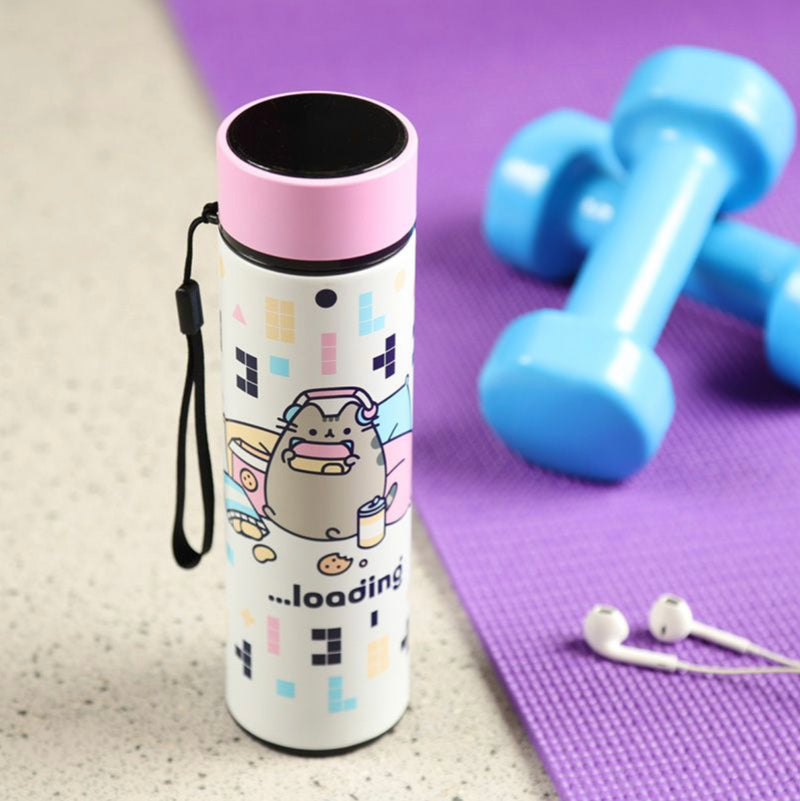 Pusheen Cat Gaming Reusable Thermal Insulated Bottle Digital Thermometer