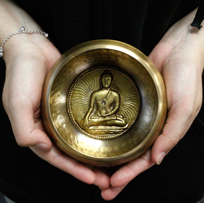 Medicine Buddha Singing Bowl Set 10cm (min 500gm)