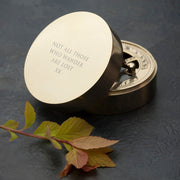 Personalised Adventurer's Brass Sundial and Compass