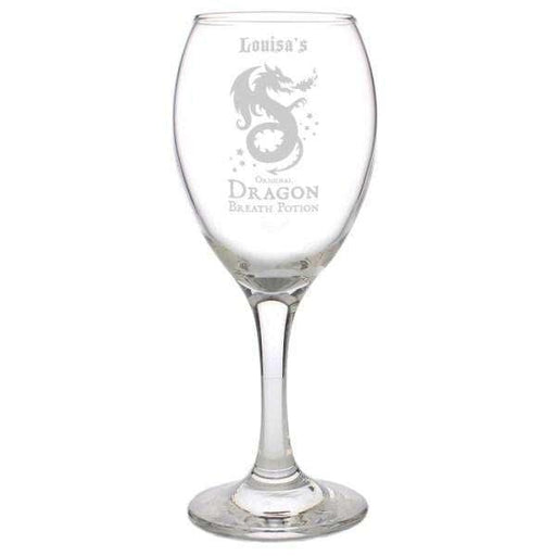 Personalised Dragon Breath Potion Wine Glass - Myhappymoments.co.uk