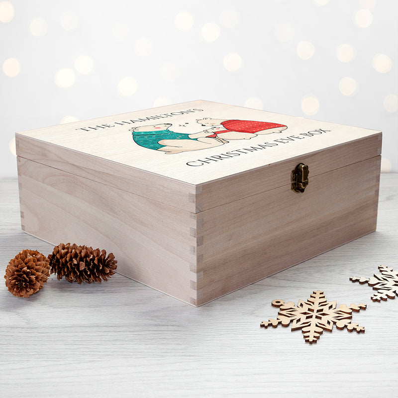 Personalised Polar Bear Family Christmas Box