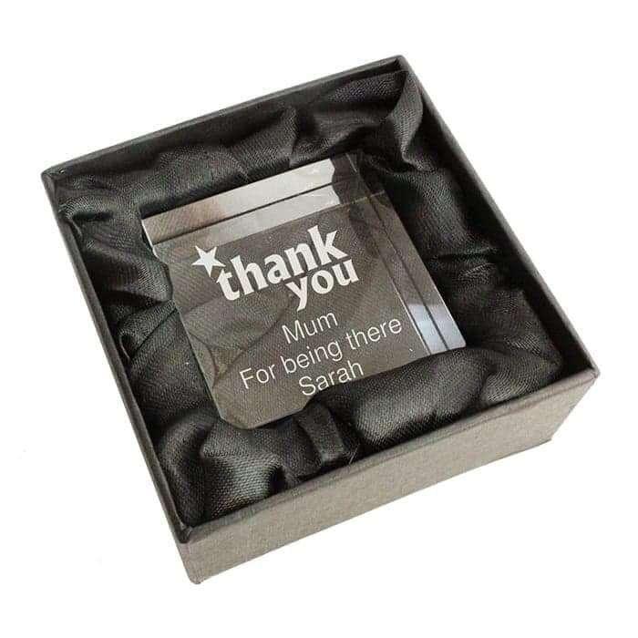 Personalised Thank you Large Crystal Token - Myhappymoments.co.uk
