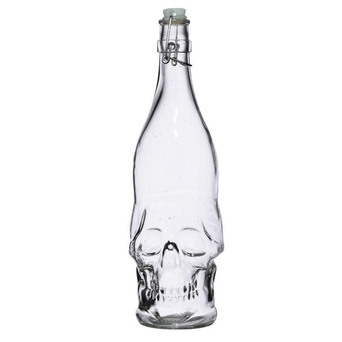 Skull Shaped Water Bottle 1L - Skulls & Roses