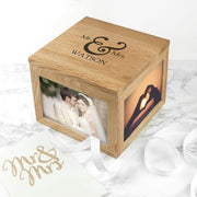 Personalised Wedding Oak Photo Keepsake Box - Myhappymoments.co.uk