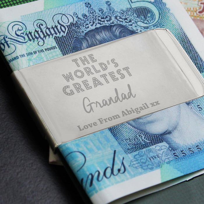 Personalised World's Greatest Money Clip - Myhappymoments.co.uk