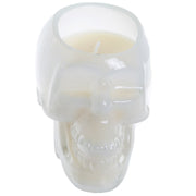 White Skull Sandalwood and Cedar Fragranced Soya Candle Jar - Myhappymoments.co.uk