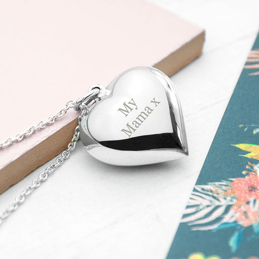 Personalised 925 Sterling Silver Heart Necklace