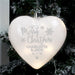 Personalised Merry Christmas LED Hanging Glass Heart Decoration 