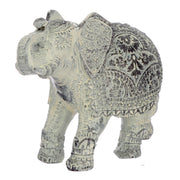 Thai Brushed White Elephant Feng Shui Symbol Figurine