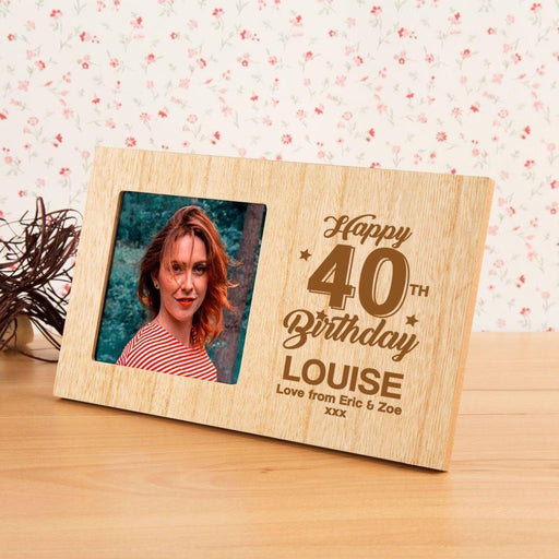 Personalised 40th Birthday Photo Frame