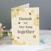 Personalised We Bee-Long Together Card - Myhappymoments.co.uk