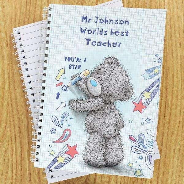 Personalised Me to You Teacher A5 Notebook - Myhappymoments.co.uk