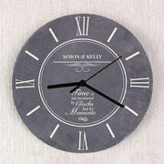 Personalised Time Is Not Measured By Clocks But By Moments Slate Clock - Myhappymoments.co.uk