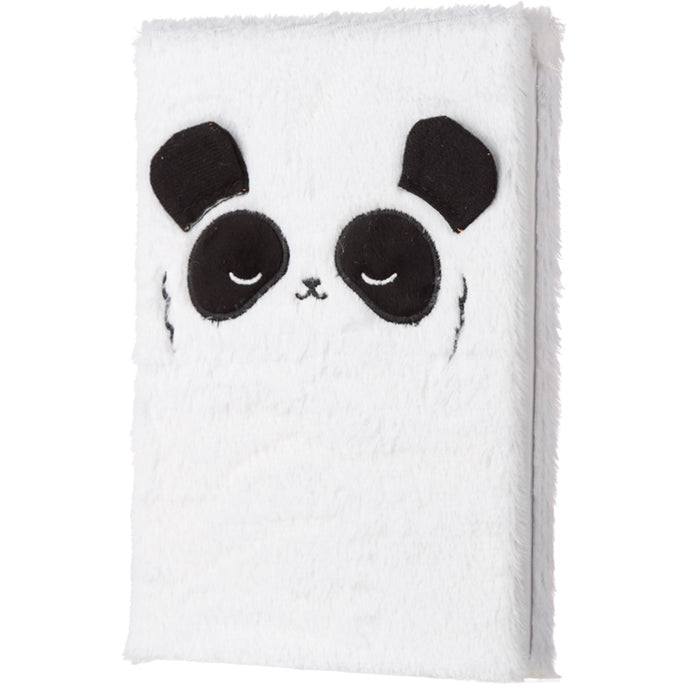 Fluffy Plush Panda Design Notebook 