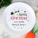 Personalised Santa Stop Here Christmas Eve Plastic Plate - Myhappymoments.co.uk