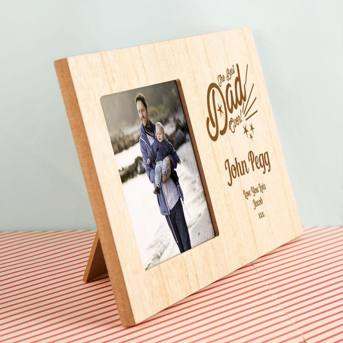 Personalised Best Dad Ever Photo Frame