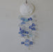 Copis & Glass Drop Recycled Glass Driftwood Wind Chime - Blue & White