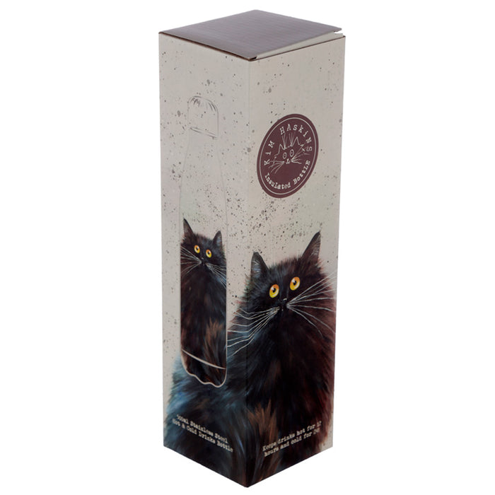 Kim Haskins Black Cat Reusable Stainless Steel Hot & Cold Drinks Bottle