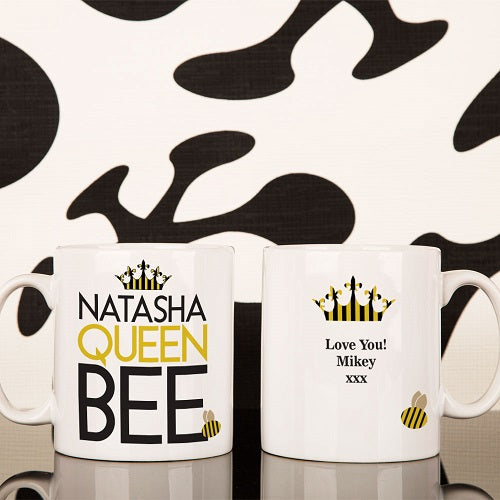 Personalised Queen Bee Mug - Myhappymoments.co.uk