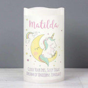 Personalised Baby Unicorn Nightlight LED Candle - Myhappymoments.co.uk