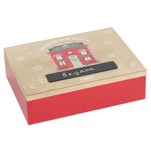 Wooden Christmas House Eve Box