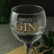Engraved Gin Balloon Glass