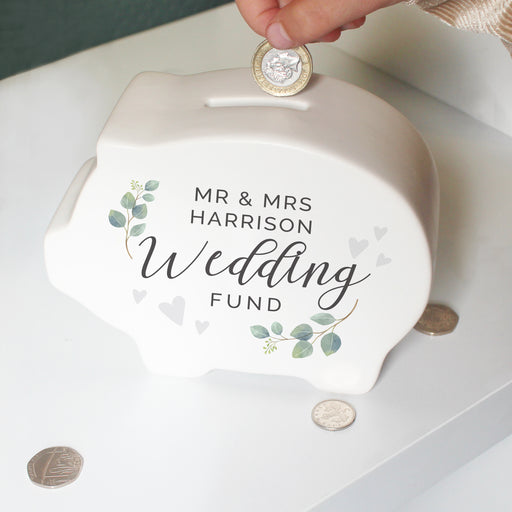 Personalised Wedding Fund Piggy Bank