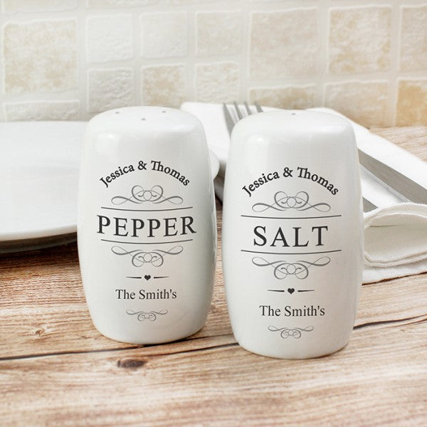 Personalised Salt and Pepper Shaker Set - Myhappymoments.co.uk