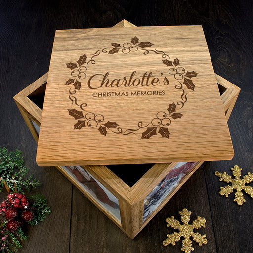 Personalised Christmas Memory Box - Mistletoe Design