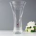 Personalised Large Hand Cut Ruby Diamante Heart Vase - Myhappymoments.co.uk