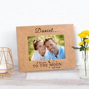 Personalised I Love You To The Moon And Back Photo Frame