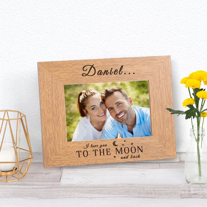 Personalised I Love You To The Moon And Back Photo Frame