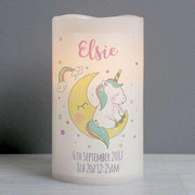 Personalised Baby Unicorn Nightlight LED Candle - Myhappymoments.co.uk