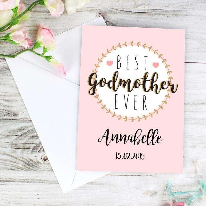 Personalised Best Godmother Card - Myhappymoments.co.uk