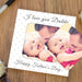 Fathers Day Card With Photo Coaster - Myhappymoments.co.uk