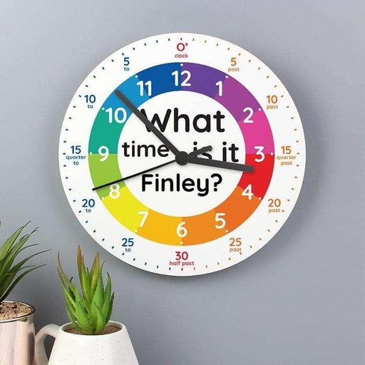 Personalised Childrens 'What time is it?' Clock