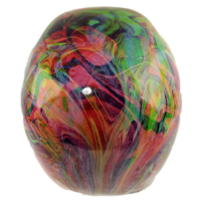 Rainbow Marble Skull Ornament