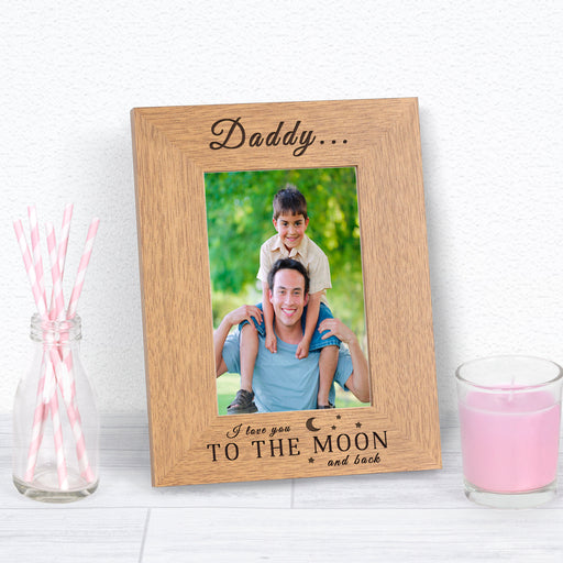 Personalised I Love You To The Moon And Back Photo Frame - Myhappymoments.co.uk