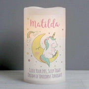 Personalised Baby Unicorn Nightlight LED Candle - Myhappymoments.co.uk
