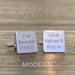 Engraved Any Message Square Cufflinks