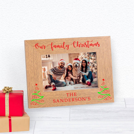 Personalised Our Family Christmas Photo Frame 6x4