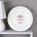 Personalised 40th Ruby Anniversary Plate