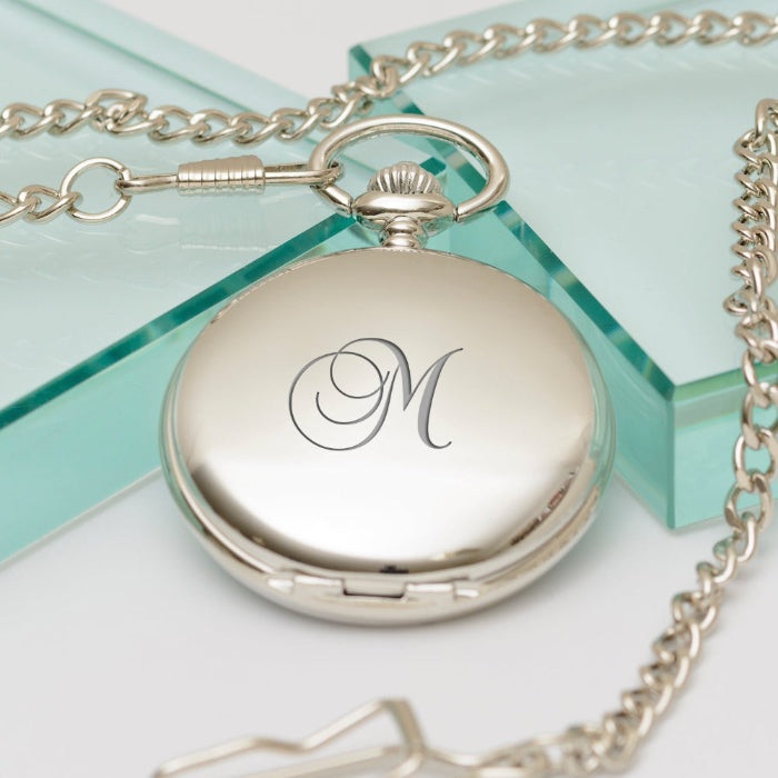 Engraved Pocket Watch - Monogrammed Script