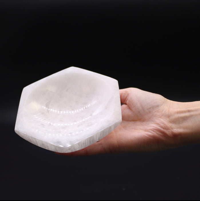 Selenite Hexagon Bowl - Multiple sizes